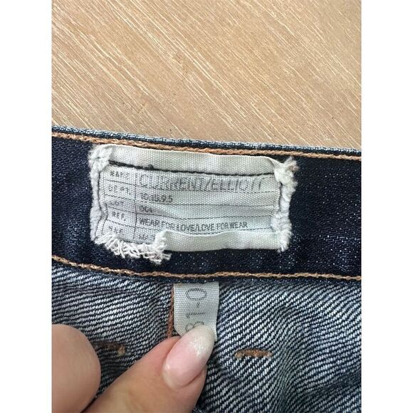 Current/Elliott Women's‎ Size 31 Blue Distressed Mini Skirt Frayed Hem - Picture 6 of 10